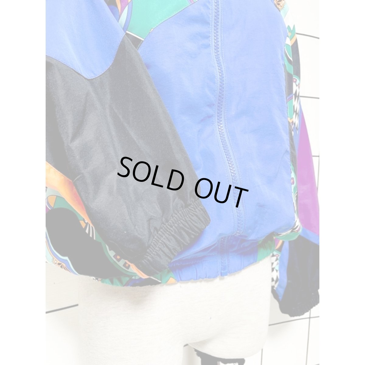 画像8: サイケ ジップアップ USA古着 ジャンパー ブルゾンジャケット (8)