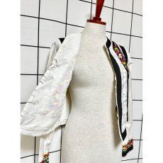 画像9: India カラフル刺繍 ブレード ネイティブ感 フォークロア 前開き レトロ 古着 ヴィンテージジャケット (9)
