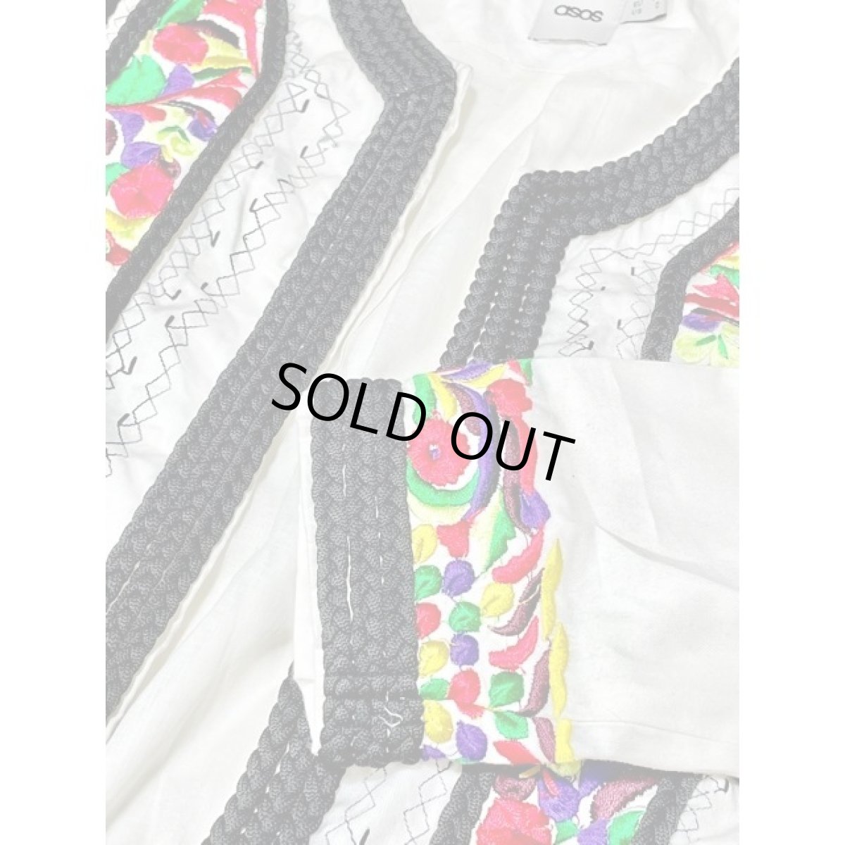 画像10: India カラフル刺繍 ブレード ネイティブ感 フォークロア 前開き レトロ 古着 ヴィンテージジャケット (10)