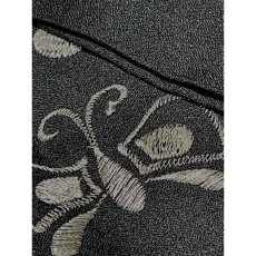 画像11: 昭和レトロ 国産古着 レトロ ワンピース バタフライ ドット 刺繍 長袖 (11)
