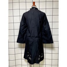 画像5: 昭和レトロ 国産古着 レトロ ワンピース バタフライ ドット 刺繍 長袖 (5)
