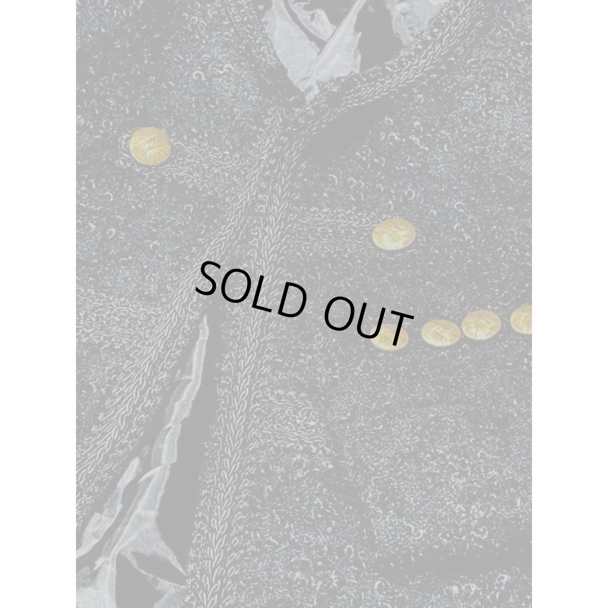 画像10: ブレード装飾 前開き ブラック レトロ USA古着 ヴィンテージジャケット (10)