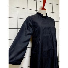 画像4: 昭和レトロ 国産古着 レトロ ワンピース バタフライ ドット 刺繍 長袖 (4)