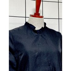 画像3: 昭和レトロ 国産古着 レトロ ワンピース バタフライ ドット 刺繍 長袖 (3)