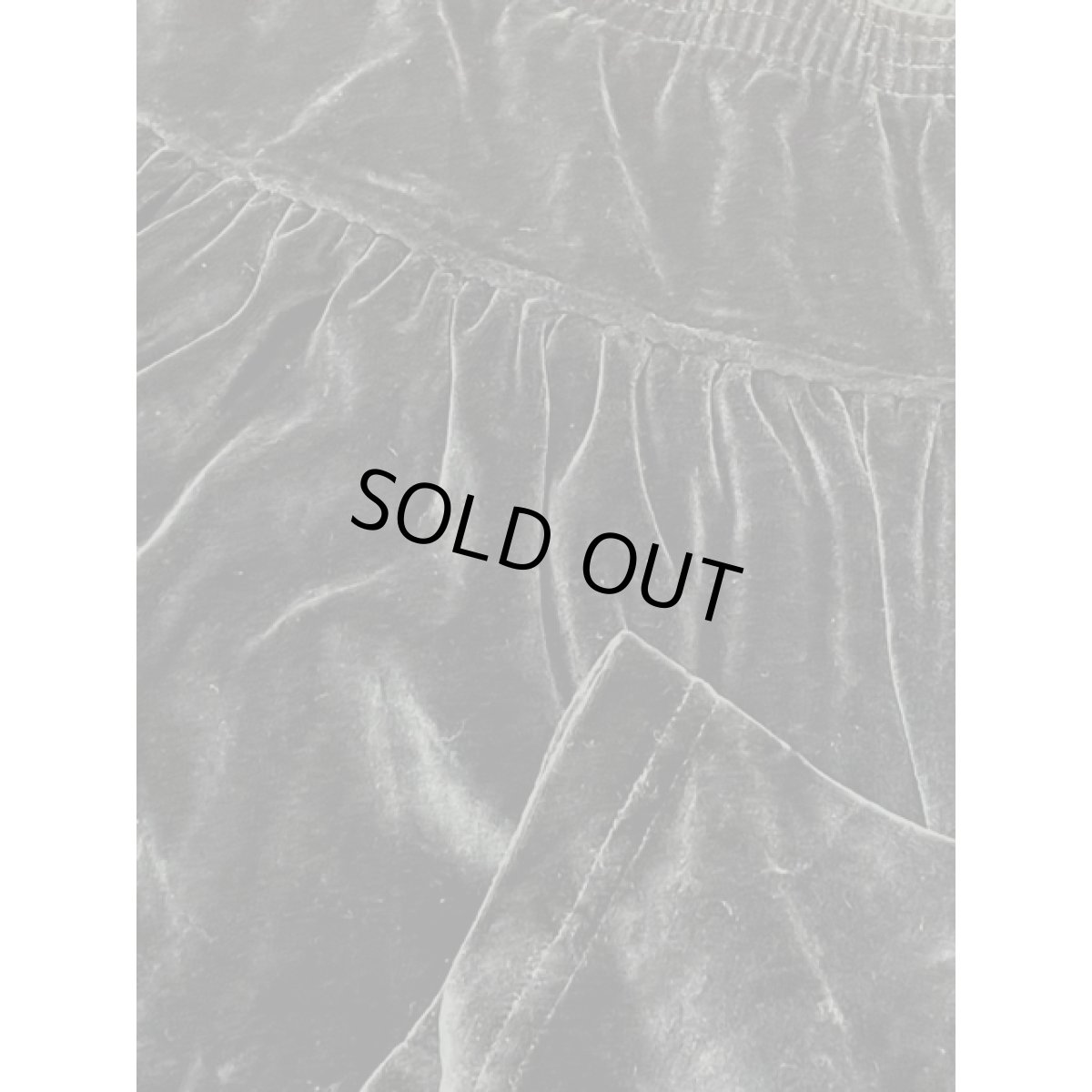 画像7: ベロア ブラック ウエストゴム レトロ USA古着 ヴィンテージスカート (7)