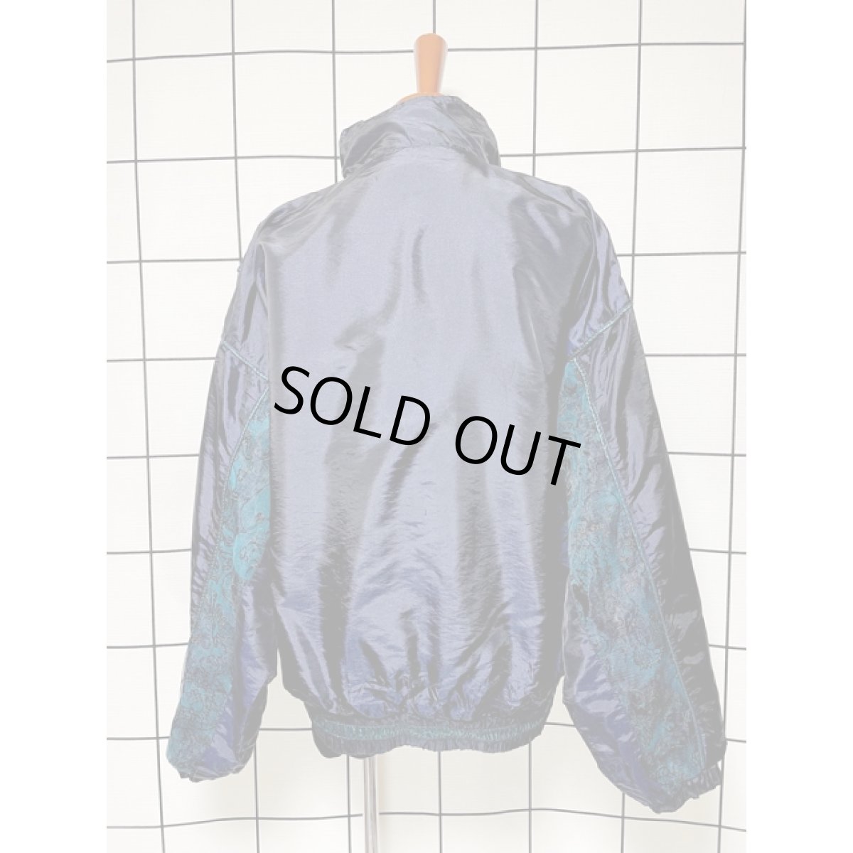 画像5: ネイビー ジップアップ USA古着 ブルゾン ジャンパー ヴィンテージナイロンジャケット【V8228】 (5)