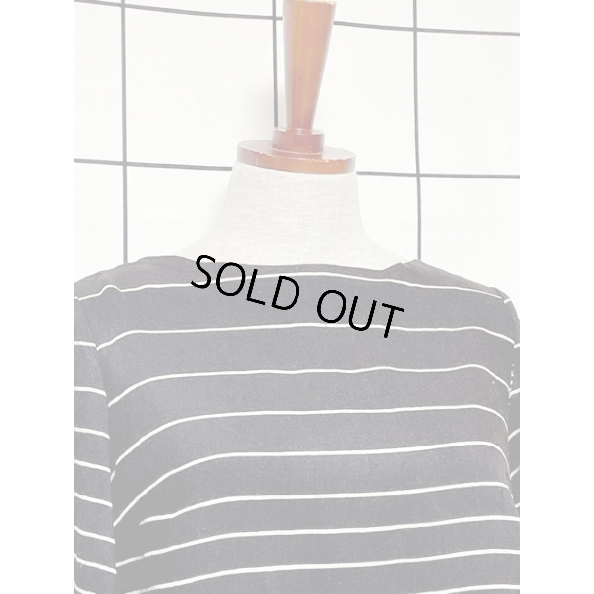 画像3: ヨーロッパ古着 ワンピース ヴィンテージ 幾何学柄 ボーダー レトロポップ 長袖 (3)