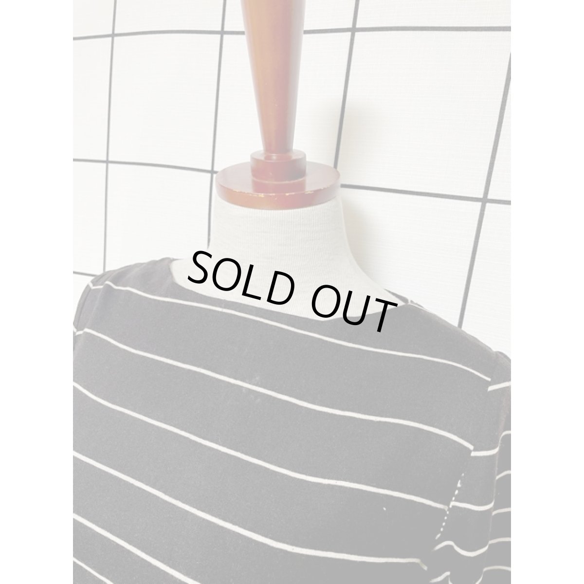 画像8: ヨーロッパ古着 ワンピース ヴィンテージ 幾何学柄 ボーダー レトロポップ 長袖 (8)