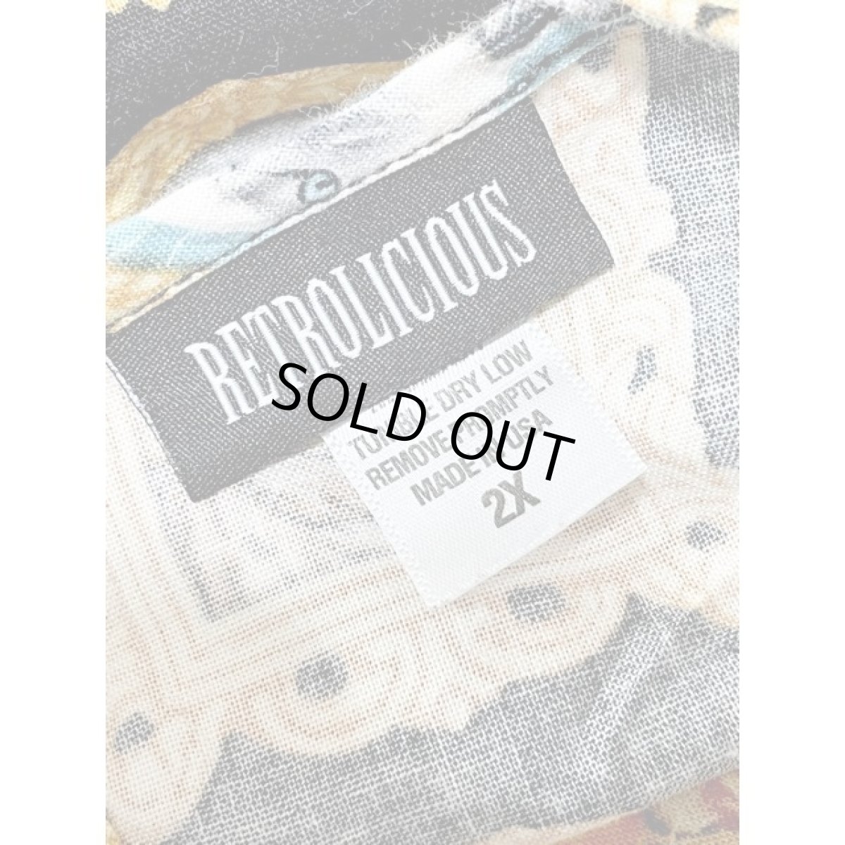 画像14: ネコ柄 ブラック ノースリーブ レトロ USA古着 ヴィンテージワンピース【8277】 (14)