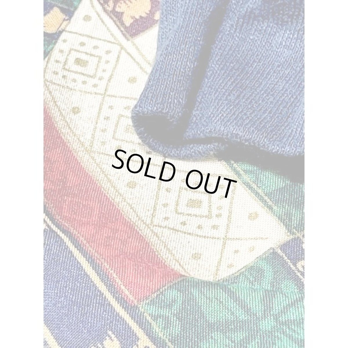 画像12: スカーフ柄 ネービー USA古着 ヴィンテージカーディガン (12)