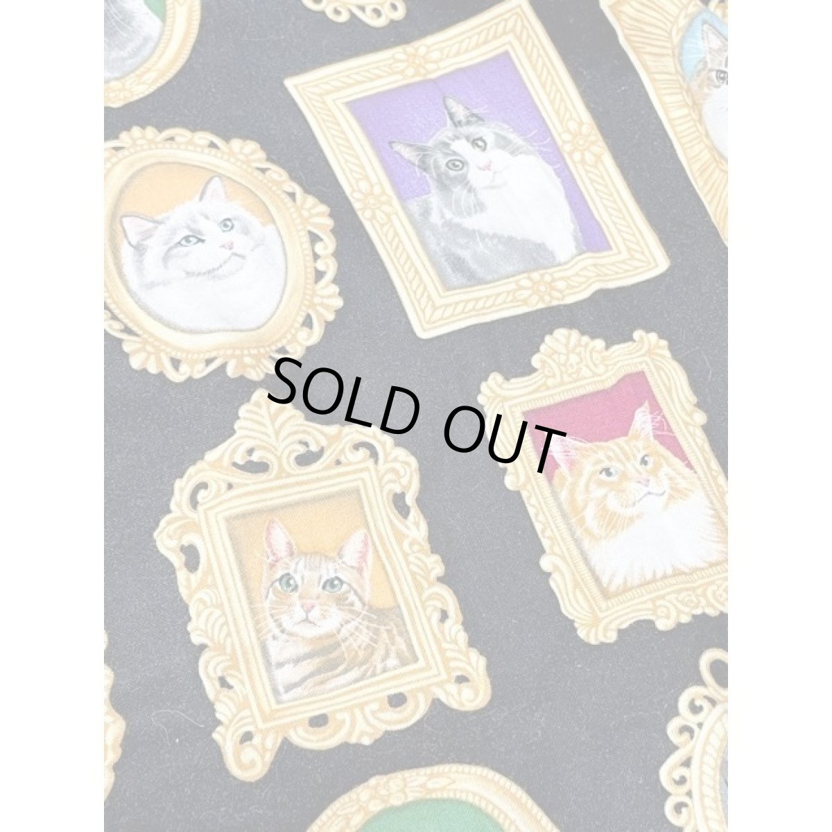 画像11: ネコ柄 ブラック ノースリーブ レトロ USA古着 ヴィンテージワンピース【8277】 (11)