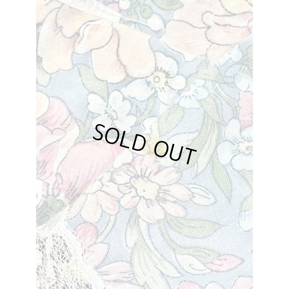 画像17: セーラー襟 アンティークフラワー柄 パステル調 バックウエストリボン クラシカル 半袖 レトロ USA古着 ヴィンテージワンピース【8283】 (17)