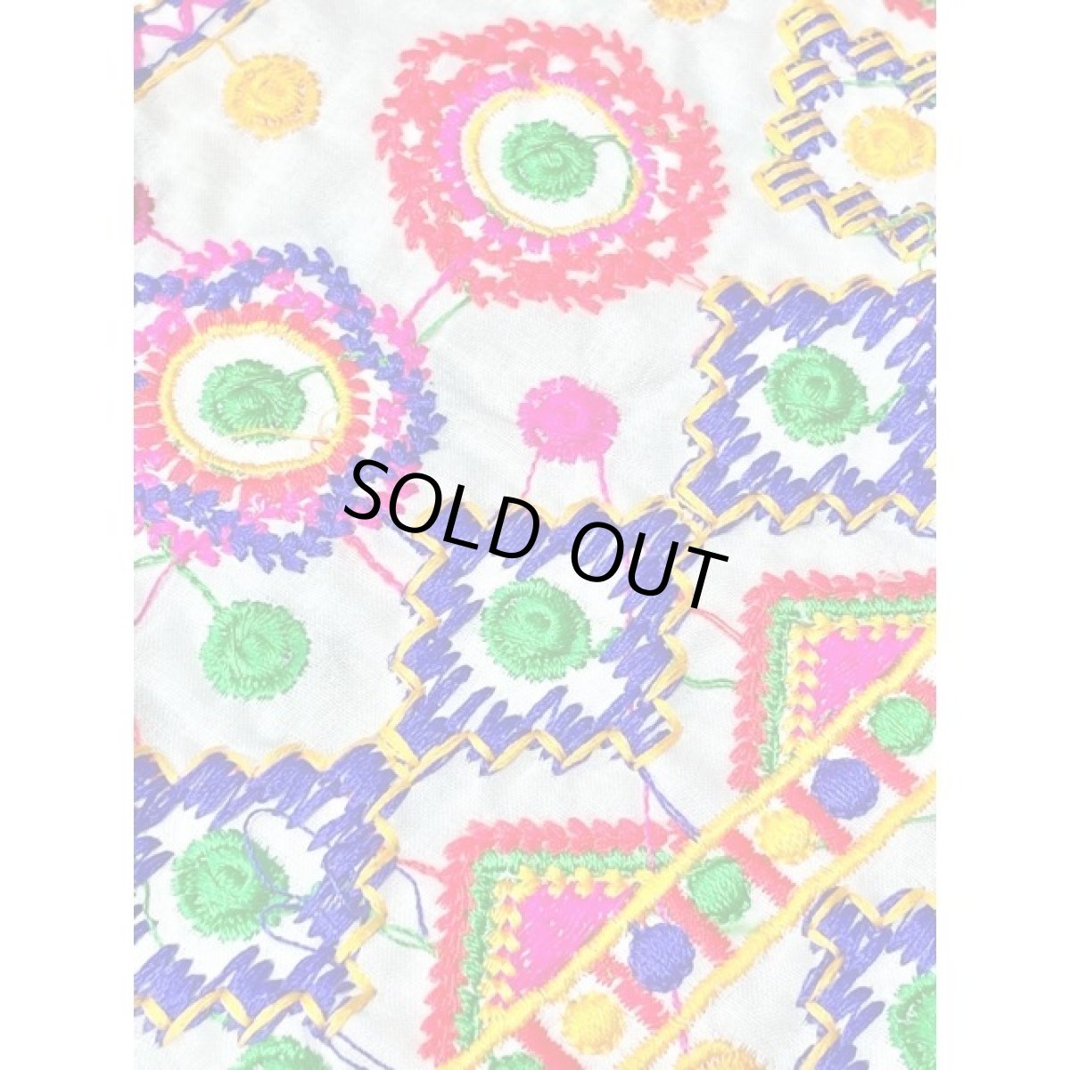 画像12: 刺繍 ホワイト リボン フォークロア レトロ 古着 ヴィンテージベスト【8314】 (12)