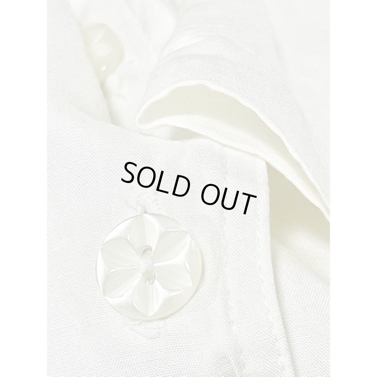 画像17: ホワイト ストライプ 花柄 切り替えし 前開き 半袖 レトロ USA古着 ヴィンテージワンピース【8320】 (17)