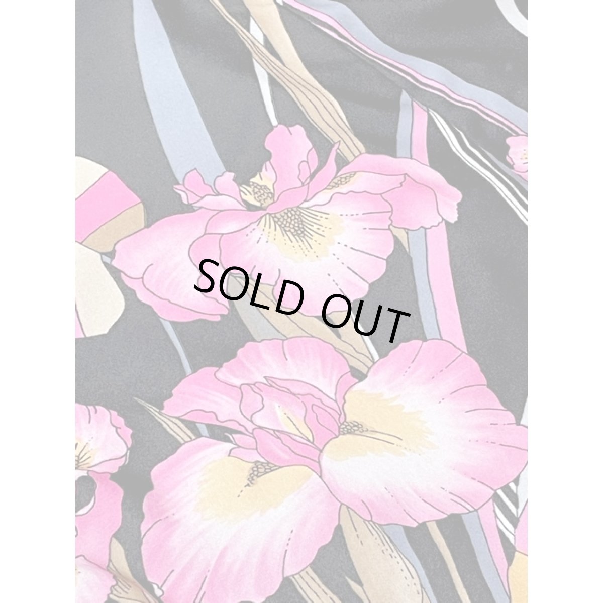 画像14: 結婚式や二次会などのパーティースタイルにもおすすめ 70's 花柄 ボタニカル ブラック 黒 レトロ 長袖 ヨーロッパ古着 ヴィンテージロングドレス【V8326】 (14)