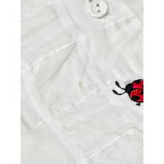 画像20: ドイツ製 バタフライ 蜂 てんとう虫 刺繍 ノーカラー ホワイト ディアンドル チロルブラウス ドイツ民族衣装 舞台 演奏会 フォークダンス オクトーバーフェスト (20)