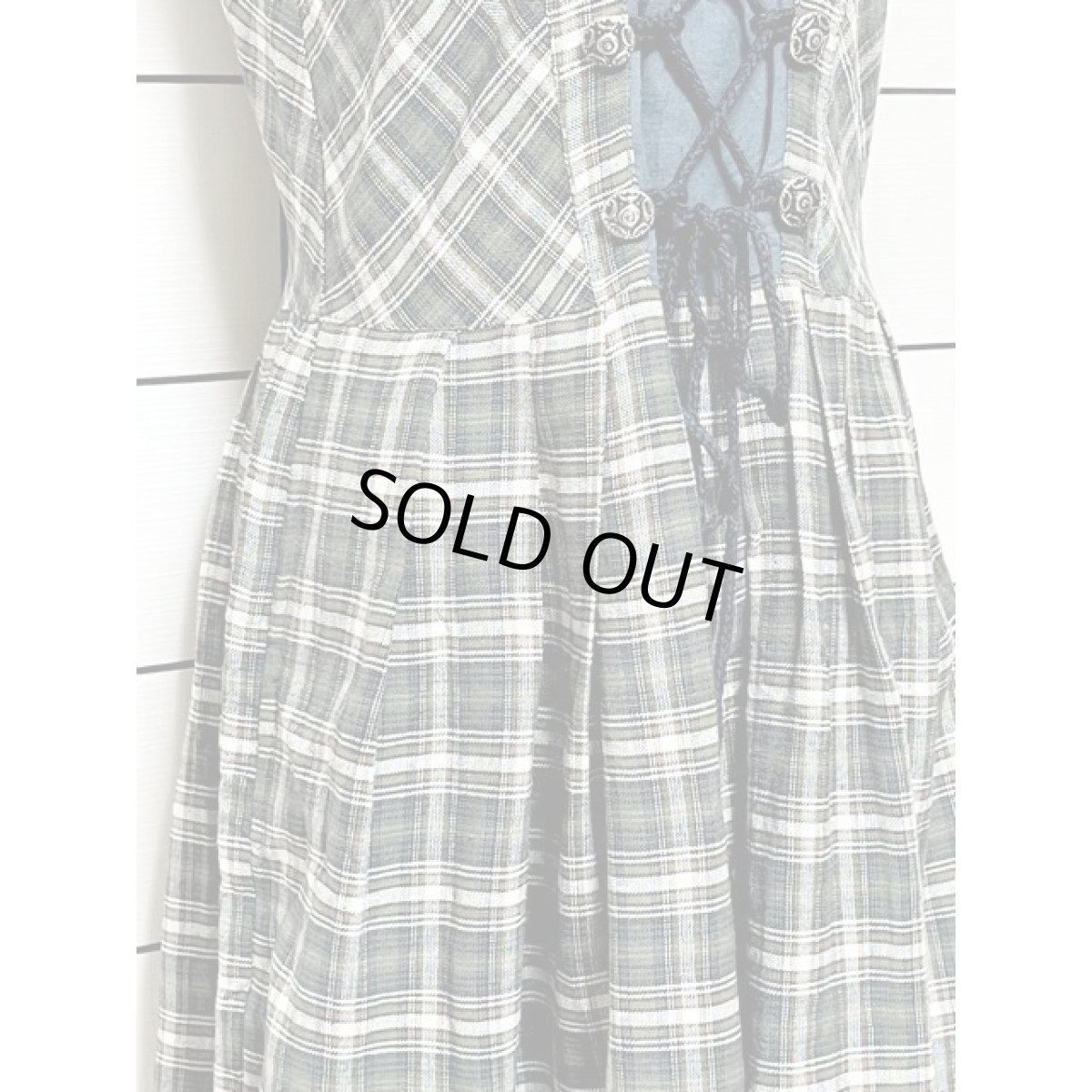 画像9: チロルワンピース チェック フロントリボン ドイツ民族衣装 オクトーバーフェスト (9)