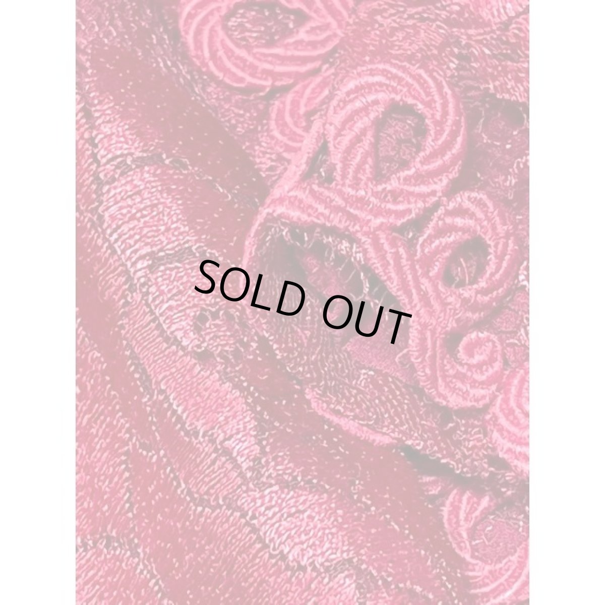 画像14: 総フラワーレース エレガント 羽織り 前開き レッド 長袖 レトロ ヨーロッパ古着 ヴィンテージカーディガン【V8361】 (14)