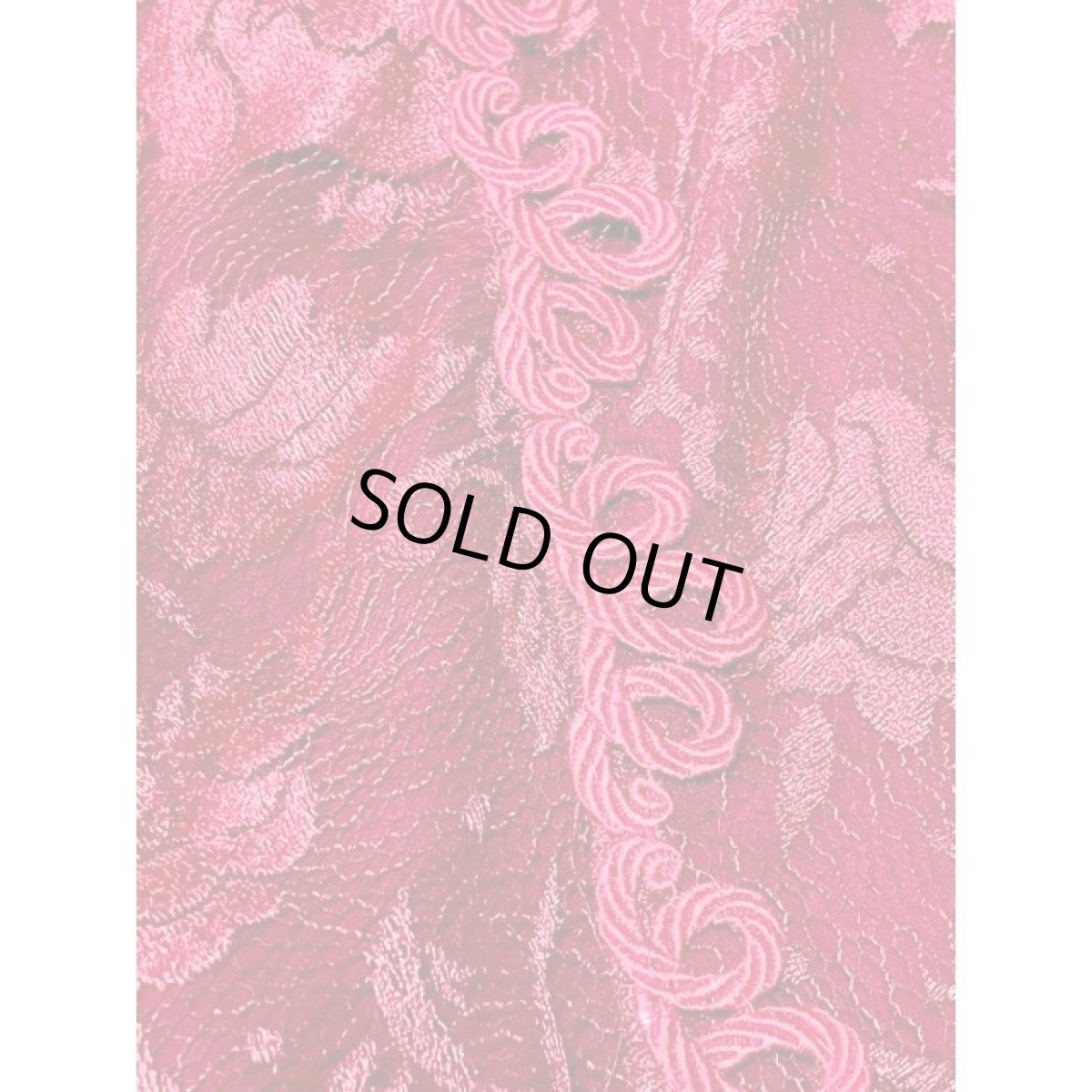 画像13: 総フラワーレース エレガント 羽織り 前開き レッド 長袖 レトロ ヨーロッパ古着 ヴィンテージカーディガン【V8361】 (13)