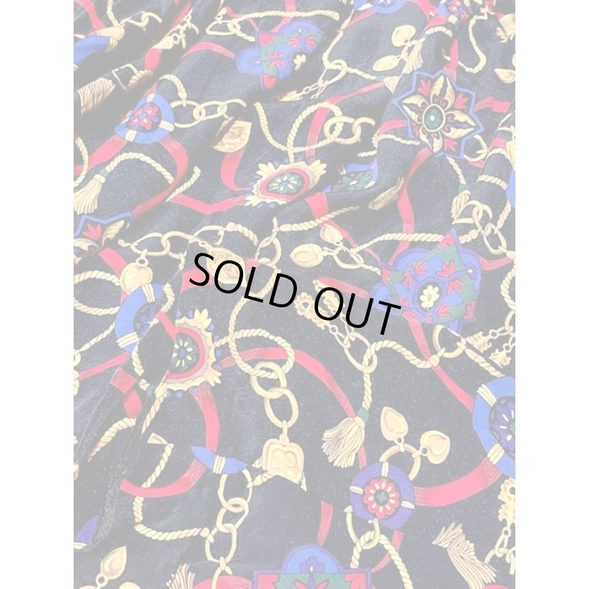 画像7: Talbots タルボット スカーフ柄 フリンジ柄 レトロ USA古着 ヴィンテージスカート (7)