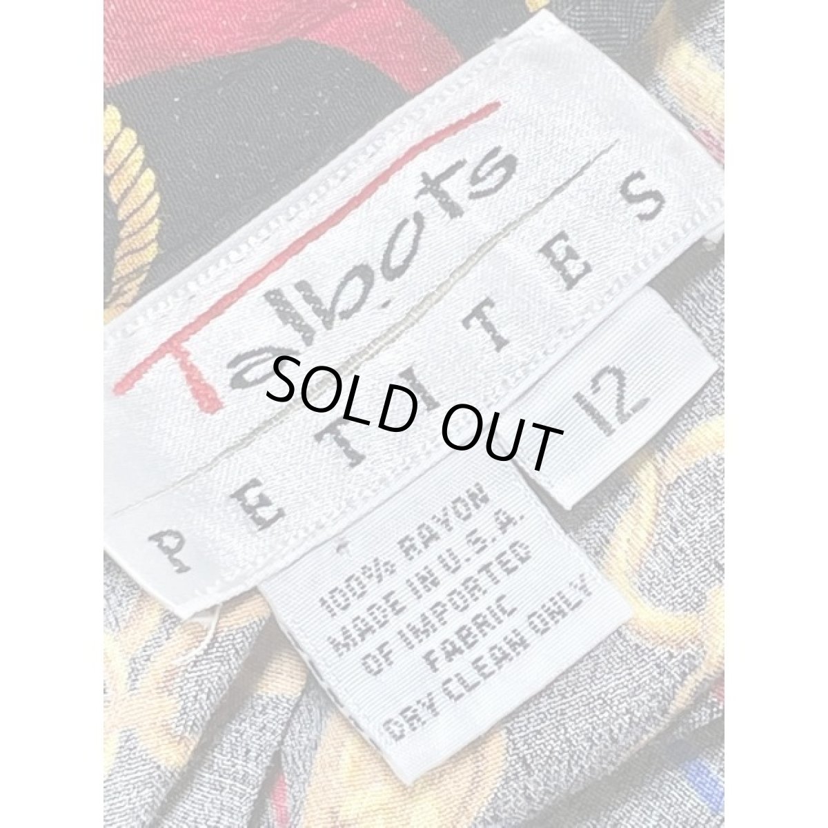 画像8: Talbots タルボット スカーフ柄 フリンジ柄 レトロ USA古着 ヴィンテージスカート (8)