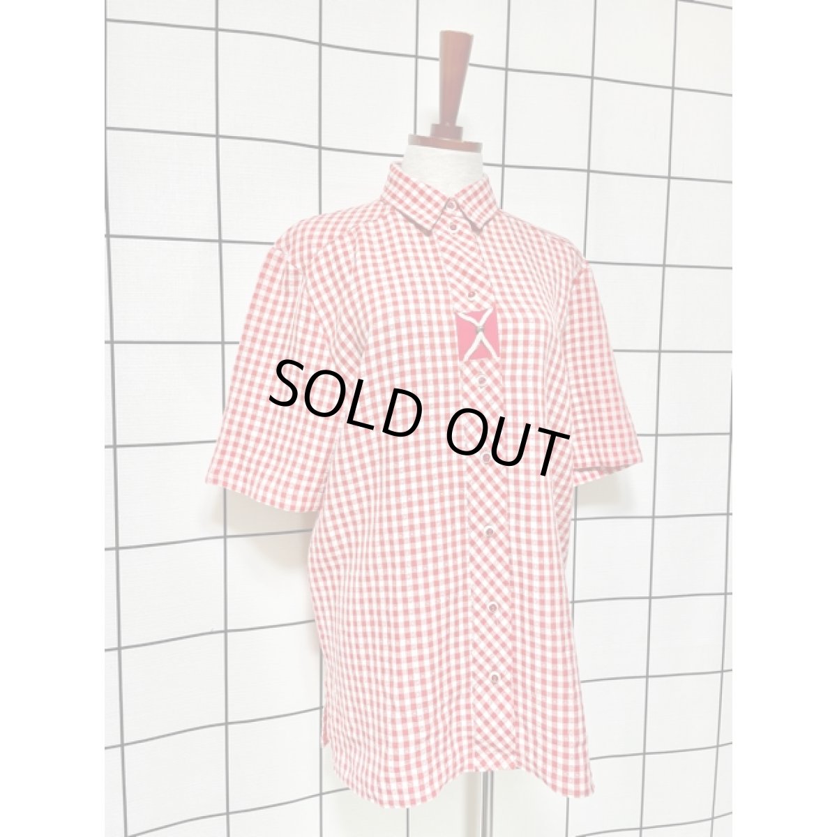 画像6: チェック柄 フロントブレード レッド ホワイト ディアンドル チロルブラウス ドイツ民族衣装 舞台 演奏会 フォークダンス オクトーバーフェスト (6)