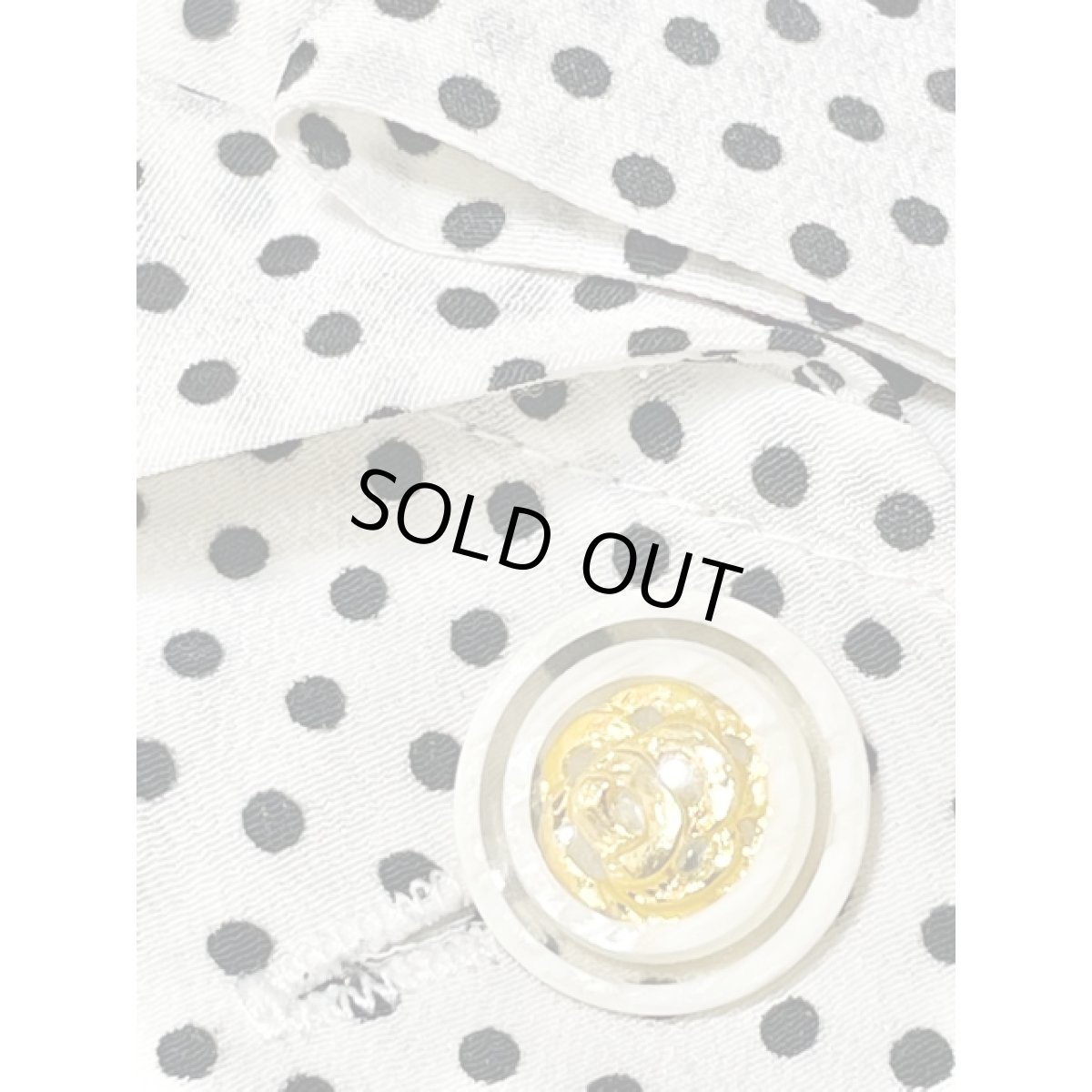 画像14: ドット ホワイト ブラック ビッグカラー 半袖 レトロ USA古着 ヴィンテージワンピース (14)