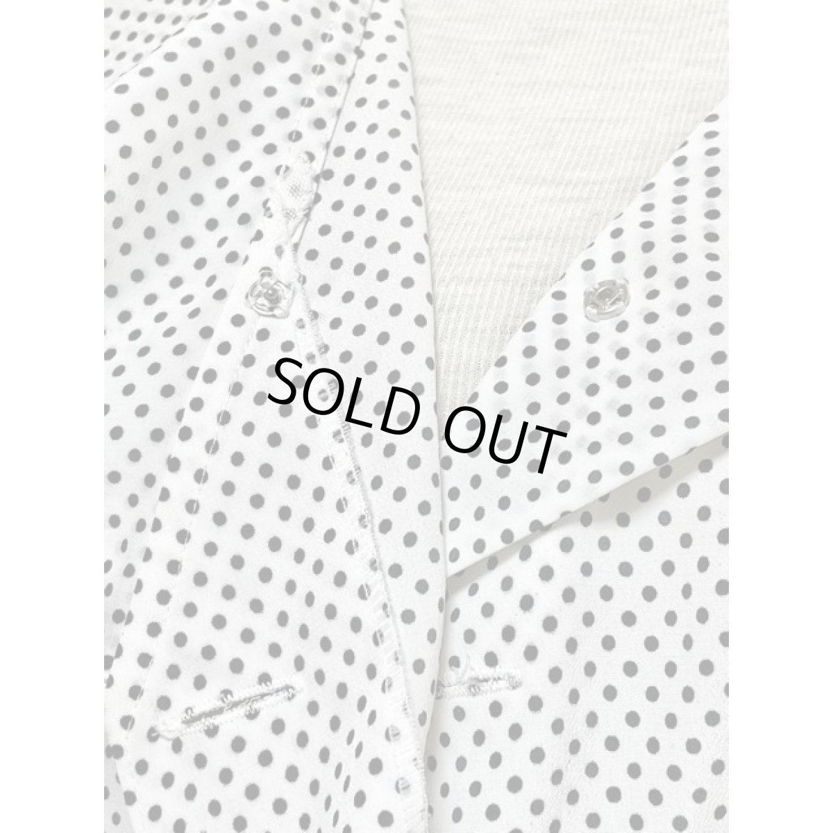 画像12: ドット ホワイト ブラック ビッグカラー 半袖 レトロ USA古着 ヴィンテージワンピース (12)