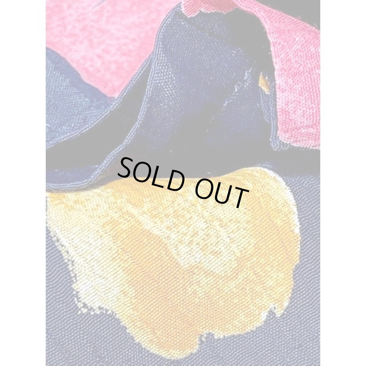 画像14: チューリップ柄  ベルト付 ネイビー ウエストゴム レトロ USA古着 ヴィンテージワンピース【V8381】 (14)