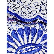 画像12: 刺繍 ブルー フォークロア ヨーロッパ古着 ヴィンテージブラウス【V8397】 (12)