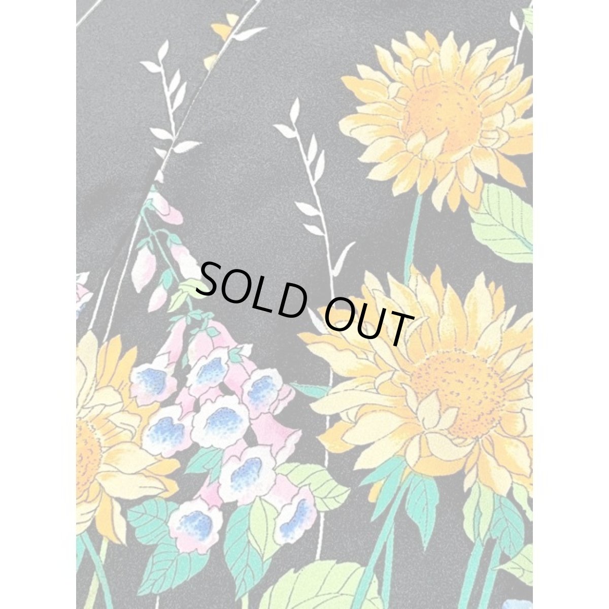 画像16: 70'sVintage レトロサイケ 花柄 360度魅力的 パーティースタイル 衣装にもおすすめ ブラック 黒 ヨーロッパ古着 ヴィンテージロングドレス【V8405】 (16)