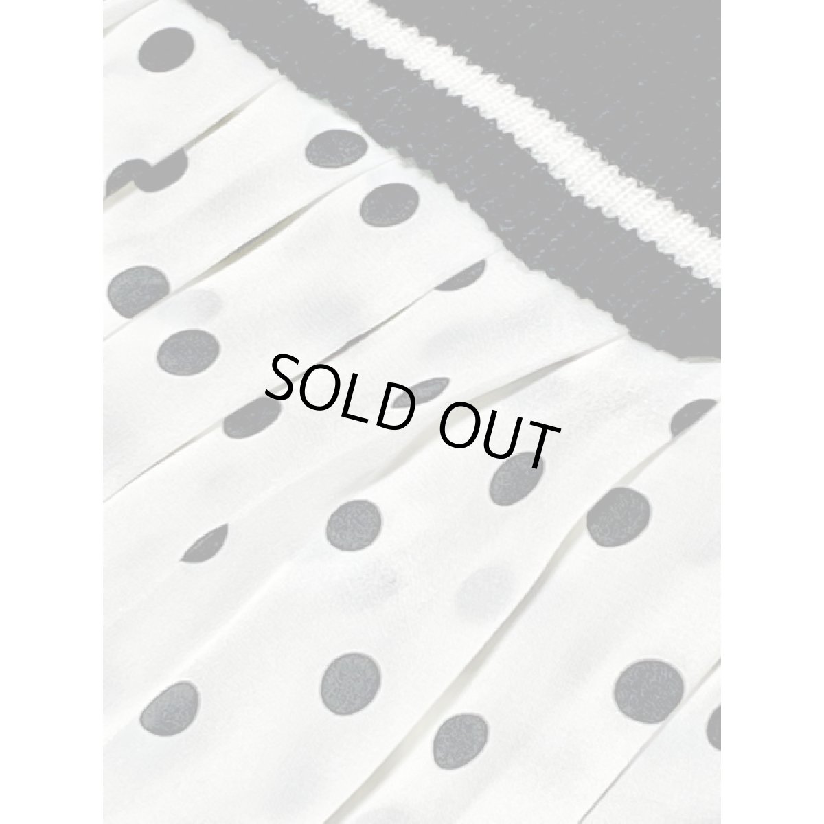 画像11: ドット プリーツ ホワイト ブラック モノクロ ウエストゴム レトロ USA古着 ヴィンテージワンピース【V8404】 (11)