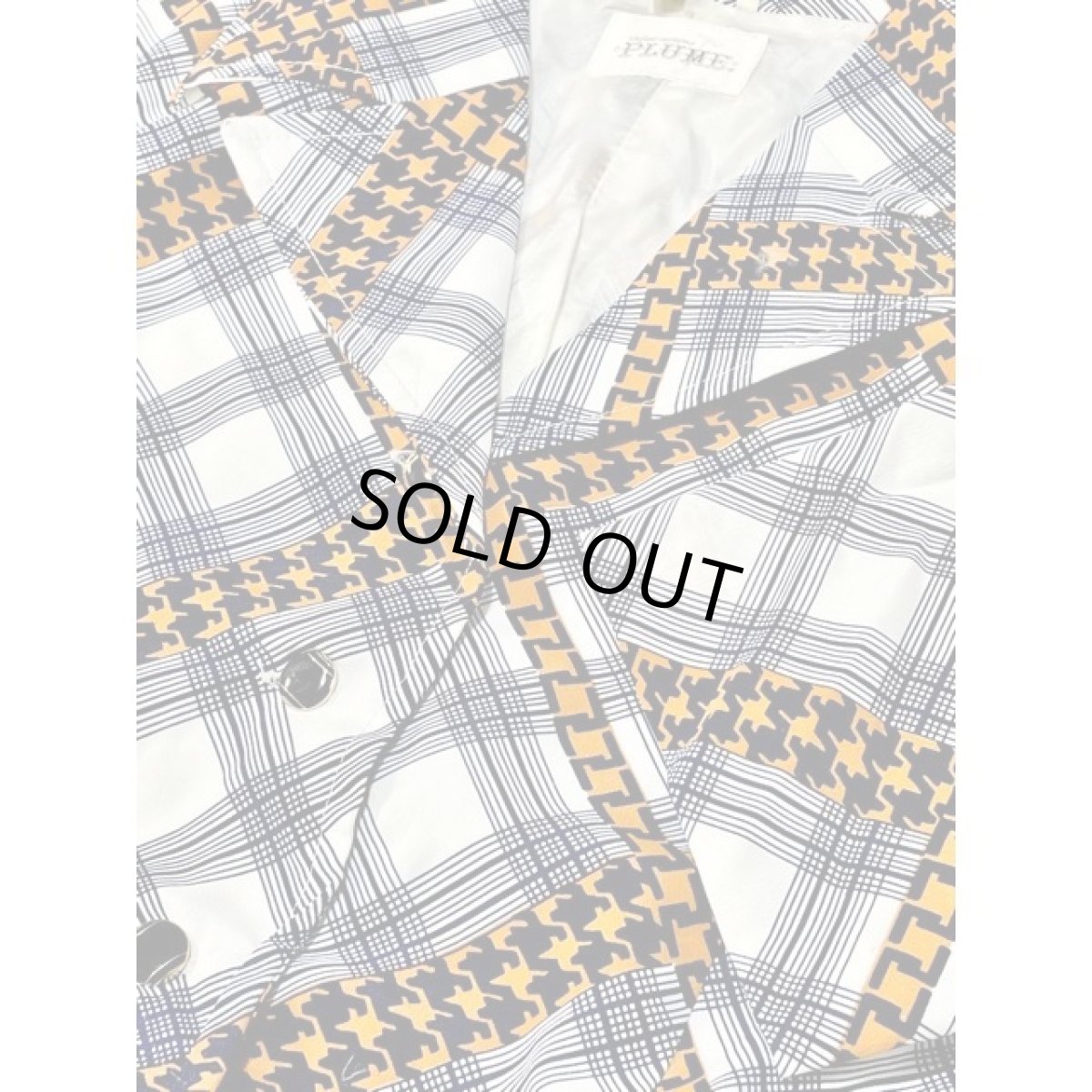 画像10: レトロワンピース チェック柄 70's バックル付ベルトセット 半袖 古着 (10)