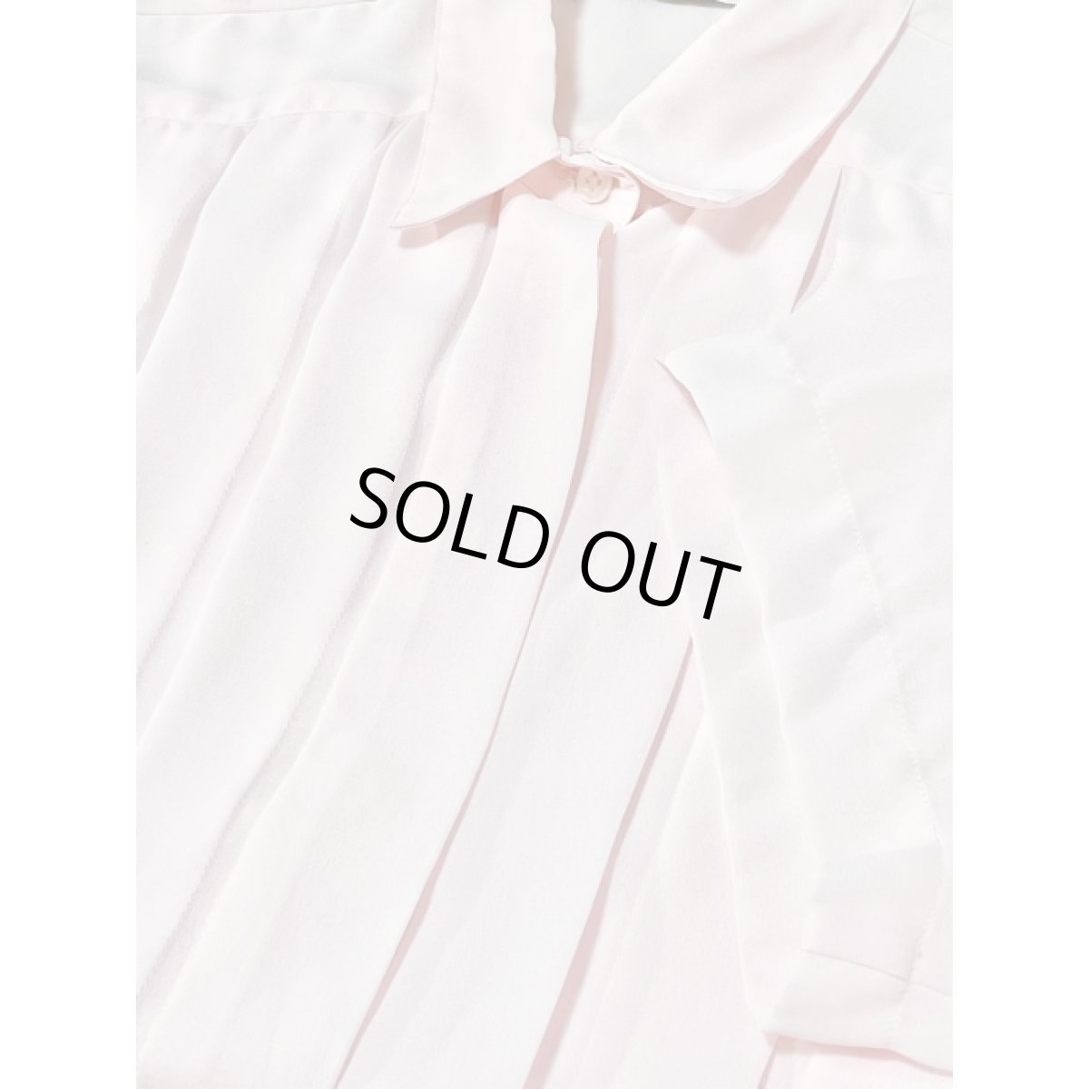 画像9: ピンク フロントタックデザイン レトロ USA古着 シャツ ヴィンテージブラウス (9)