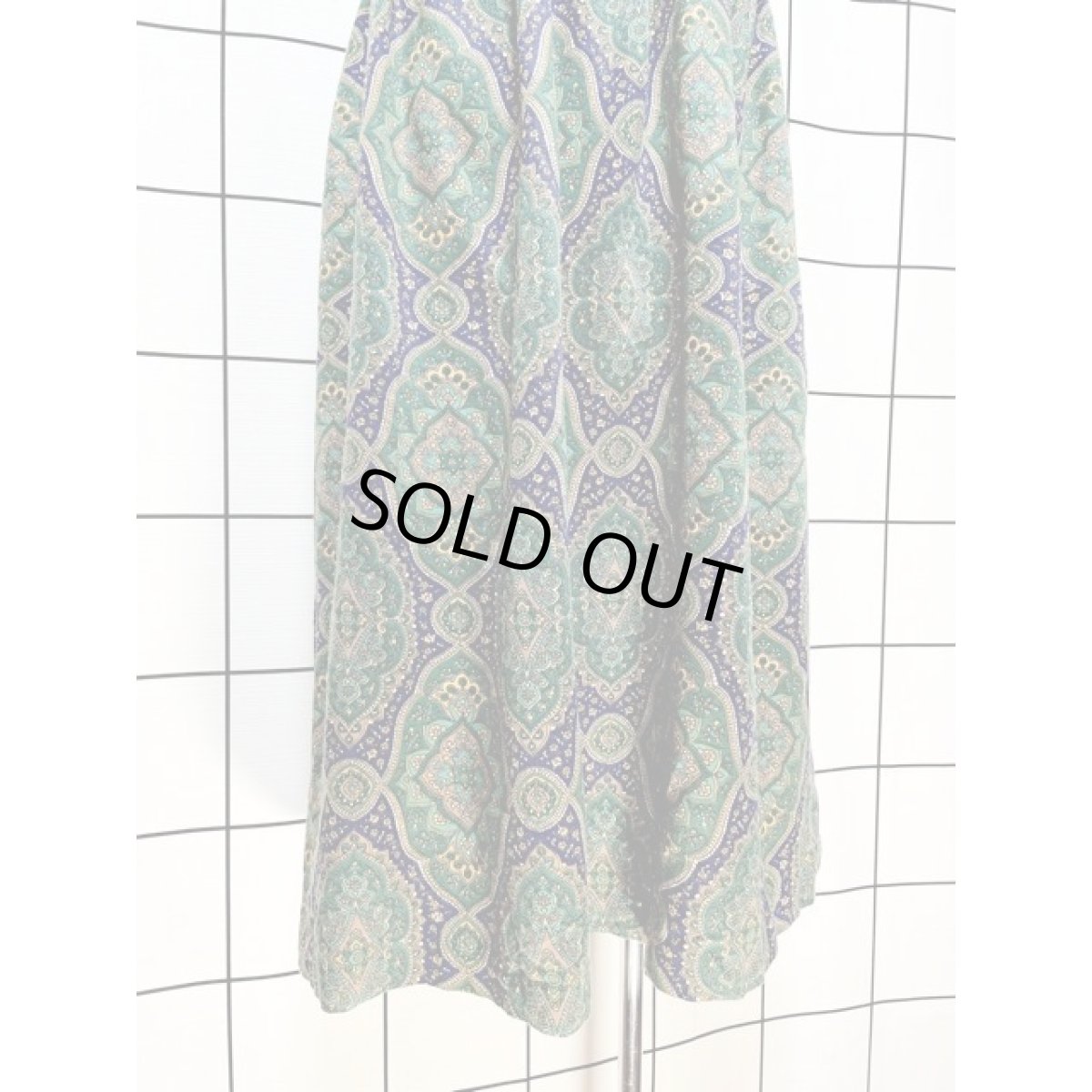 画像6: オリエンタル柄 ウエストゴム レトロ USA古着 ヴィンテージスカート【V8456】 (6)