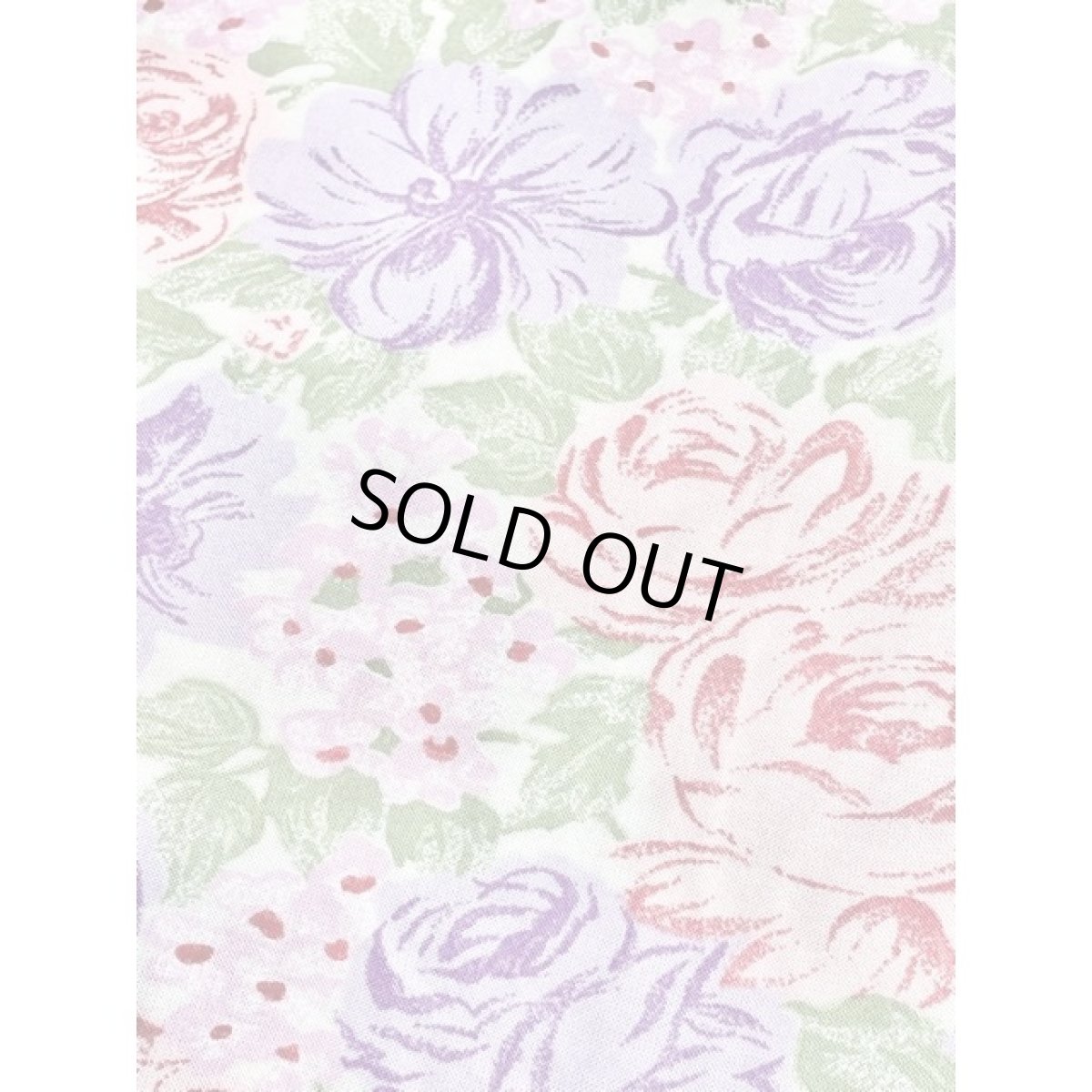 画像13: 総花柄 ノーカラー ウエストゴム ガーリー 長袖 レトロ USA古着 ヴィンテージワンピース (13)