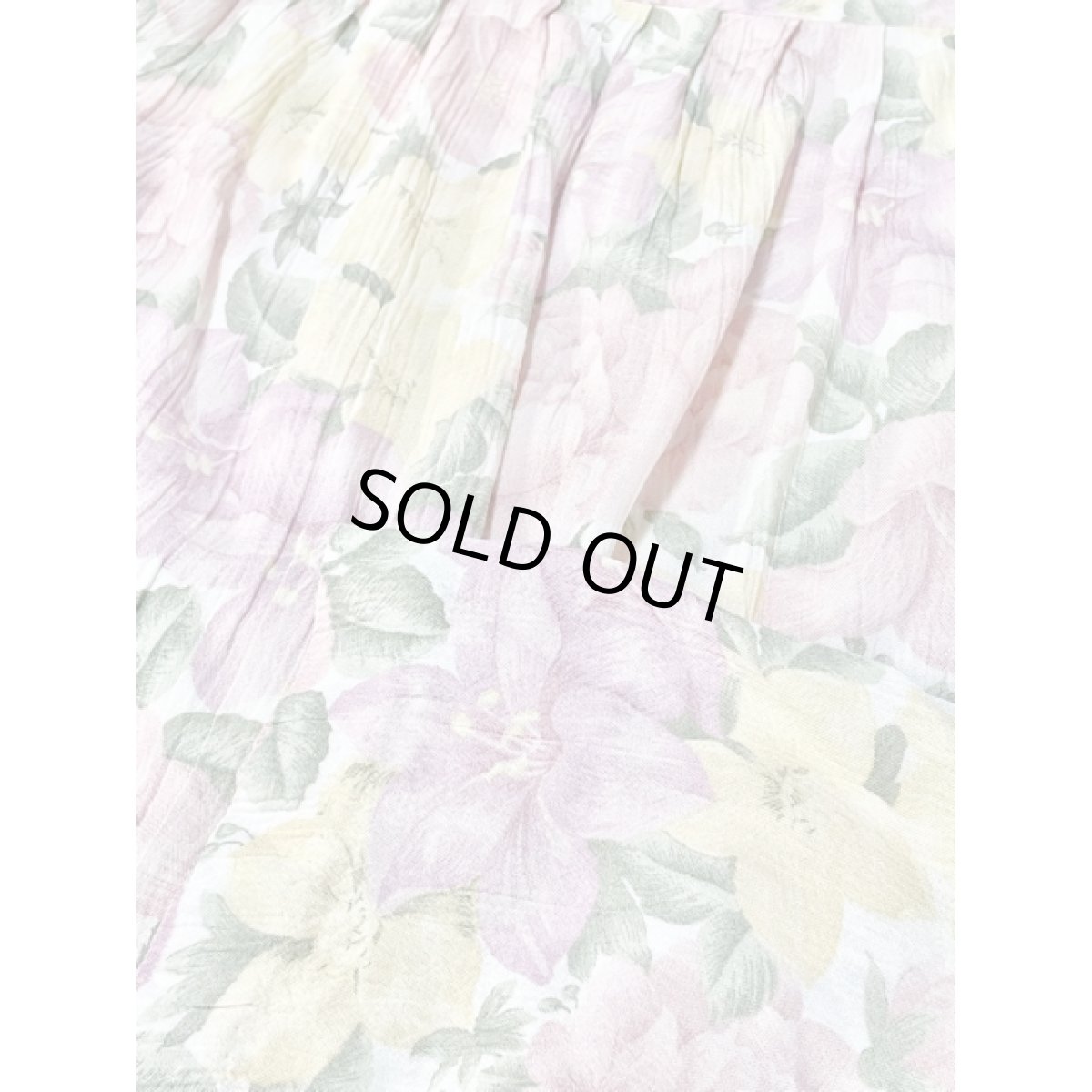 画像8: 総柄 花柄 ウエストゴム レトロ USA古着 ヴィンテージスカート (8)