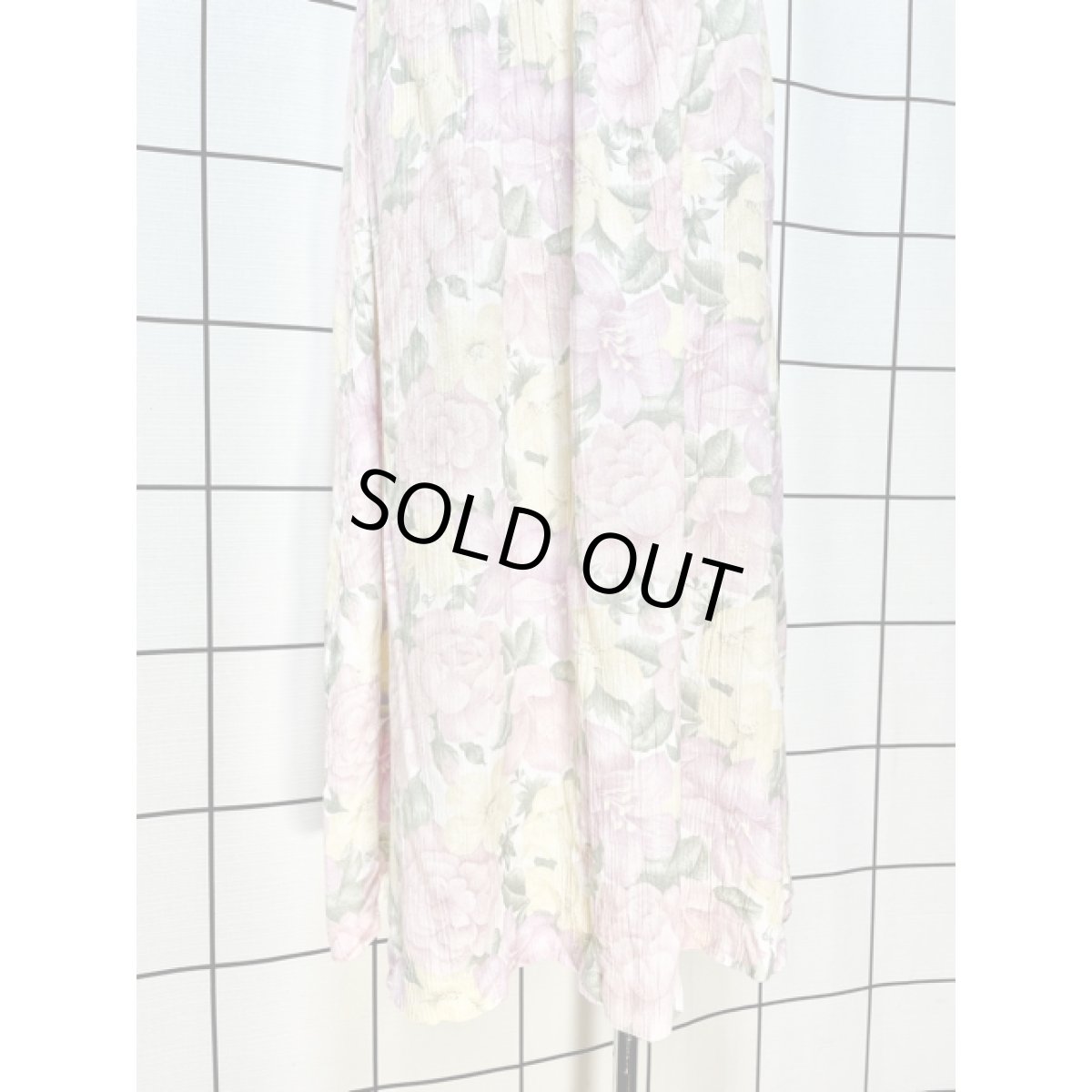 画像6: 総柄 花柄 ウエストゴム レトロ USA古着 ヴィンテージスカート (6)