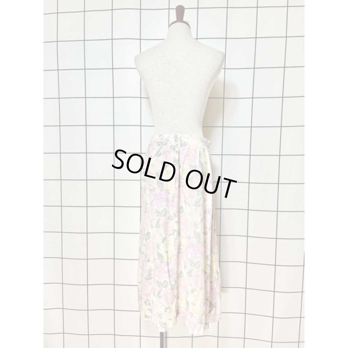 画像5: 総柄 花柄 ウエストゴム レトロ USA古着 ヴィンテージスカート (5)