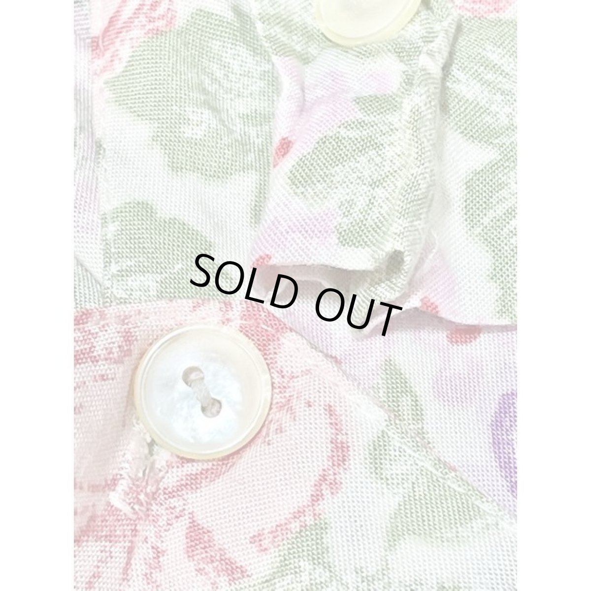 画像14: 総花柄 ノーカラー ウエストゴム ガーリー 長袖 レトロ USA古着 ヴィンテージワンピース (14)