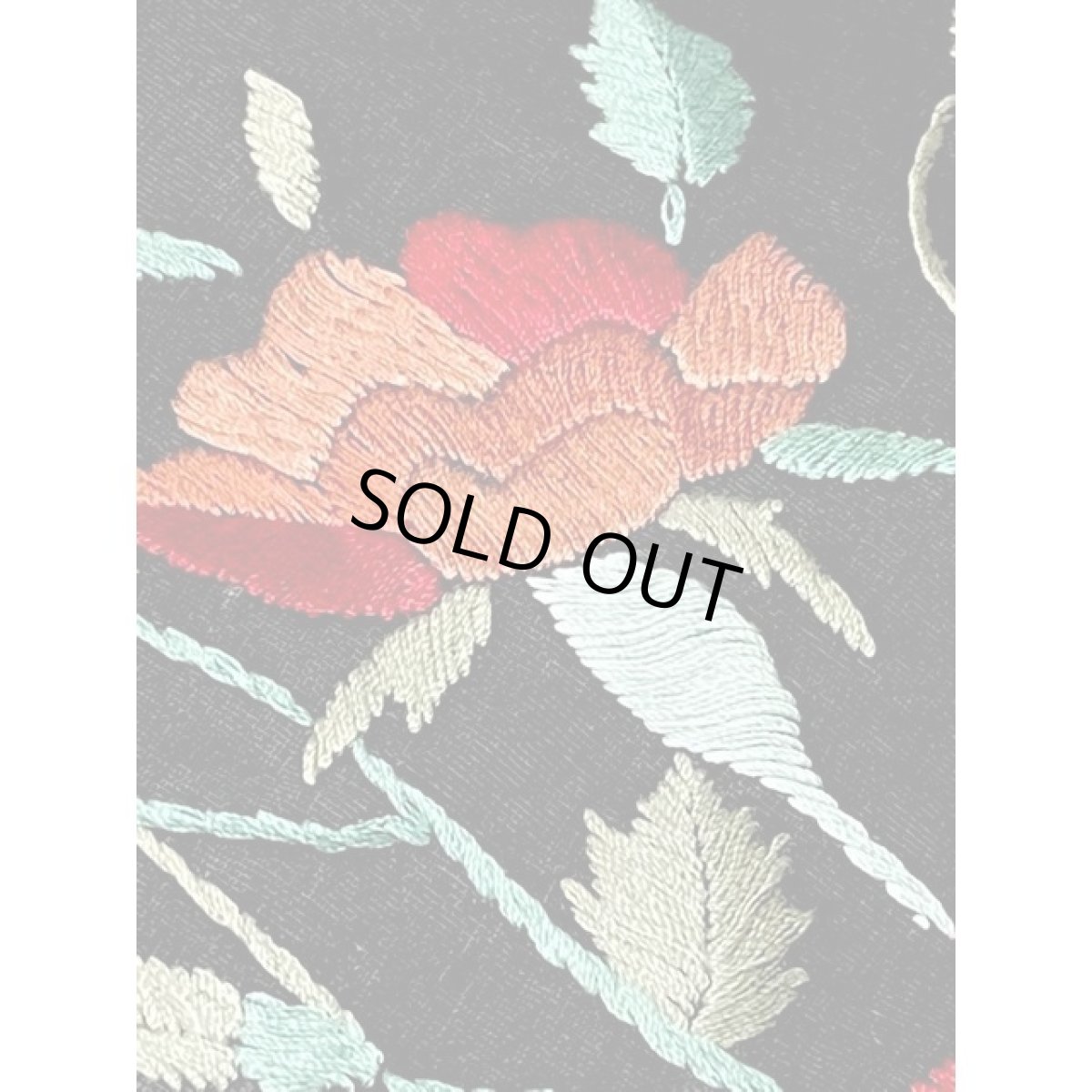 画像13: お花刺繍 ブラック プルオーバー 長袖 フォークロア レトロ 古着 ヴィンテージ刺繍ブラウス (13)