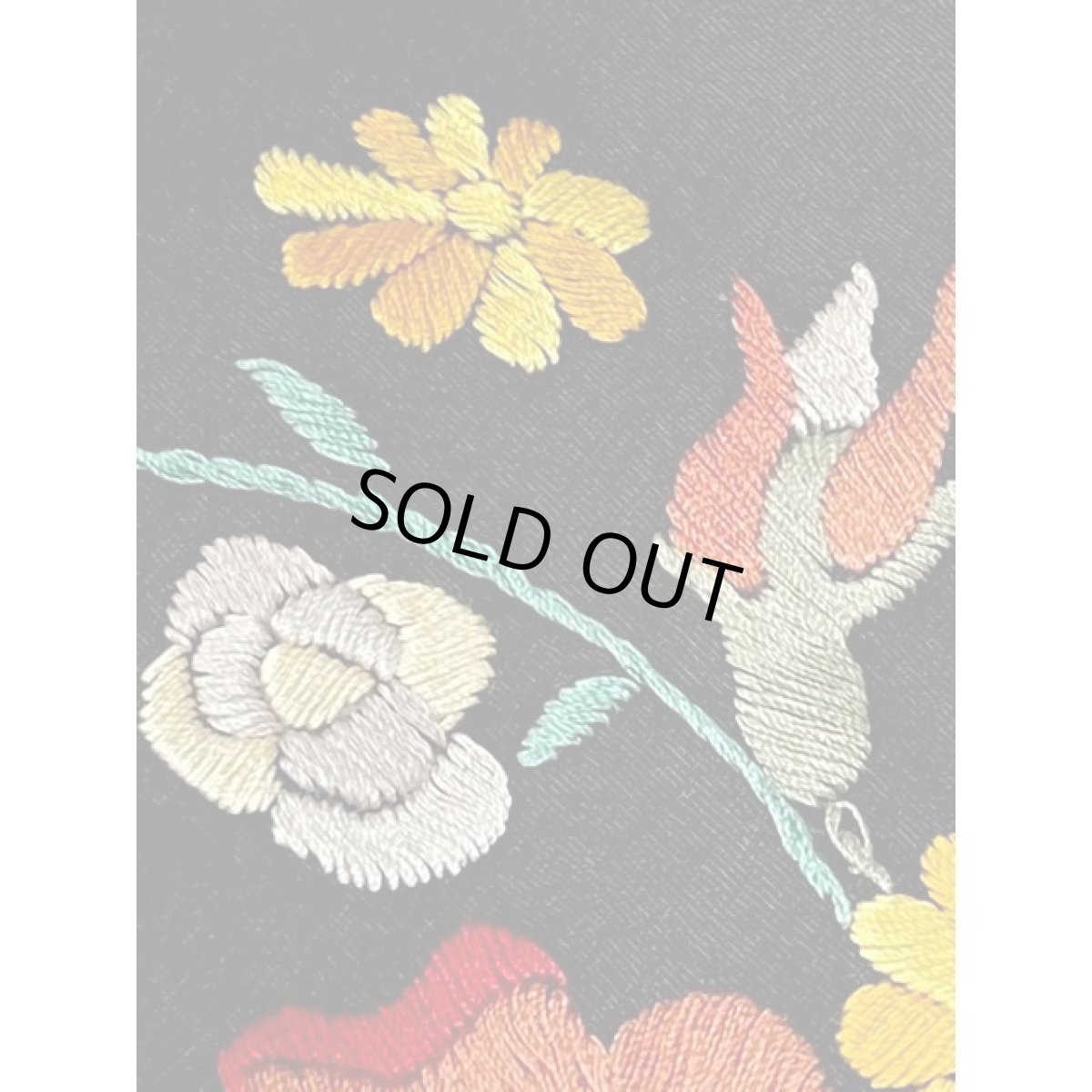 画像12: お花刺繍 ブラック プルオーバー 長袖 フォークロア レトロ 古着 ヴィンテージ刺繍ブラウス (12)