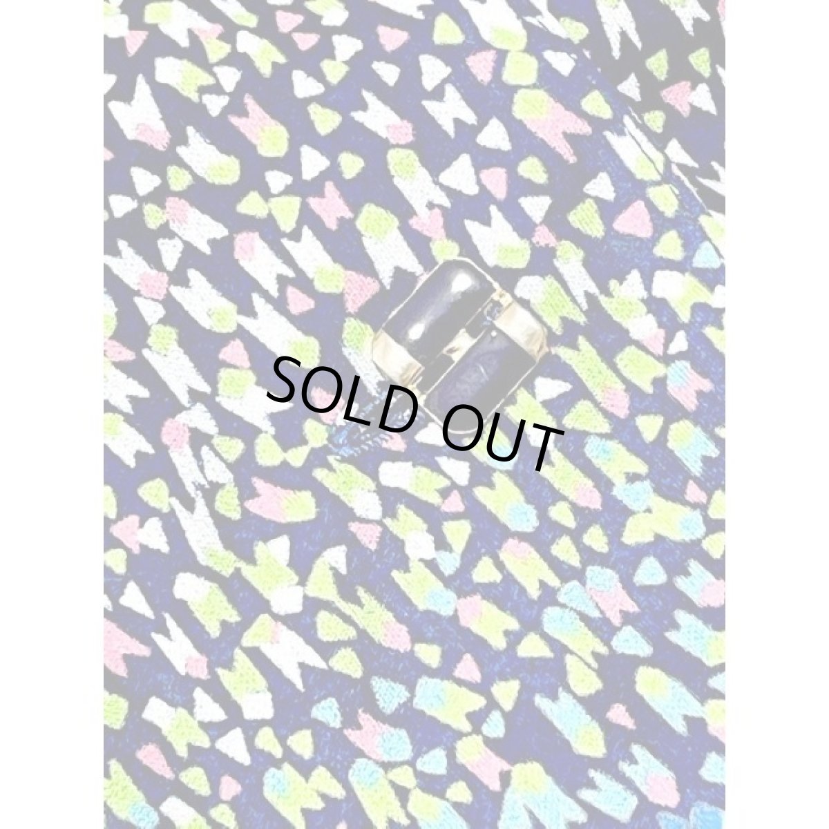 画像14: レトロワンピース グラデーションカラー リボン 70年代 半袖 古着 (14)