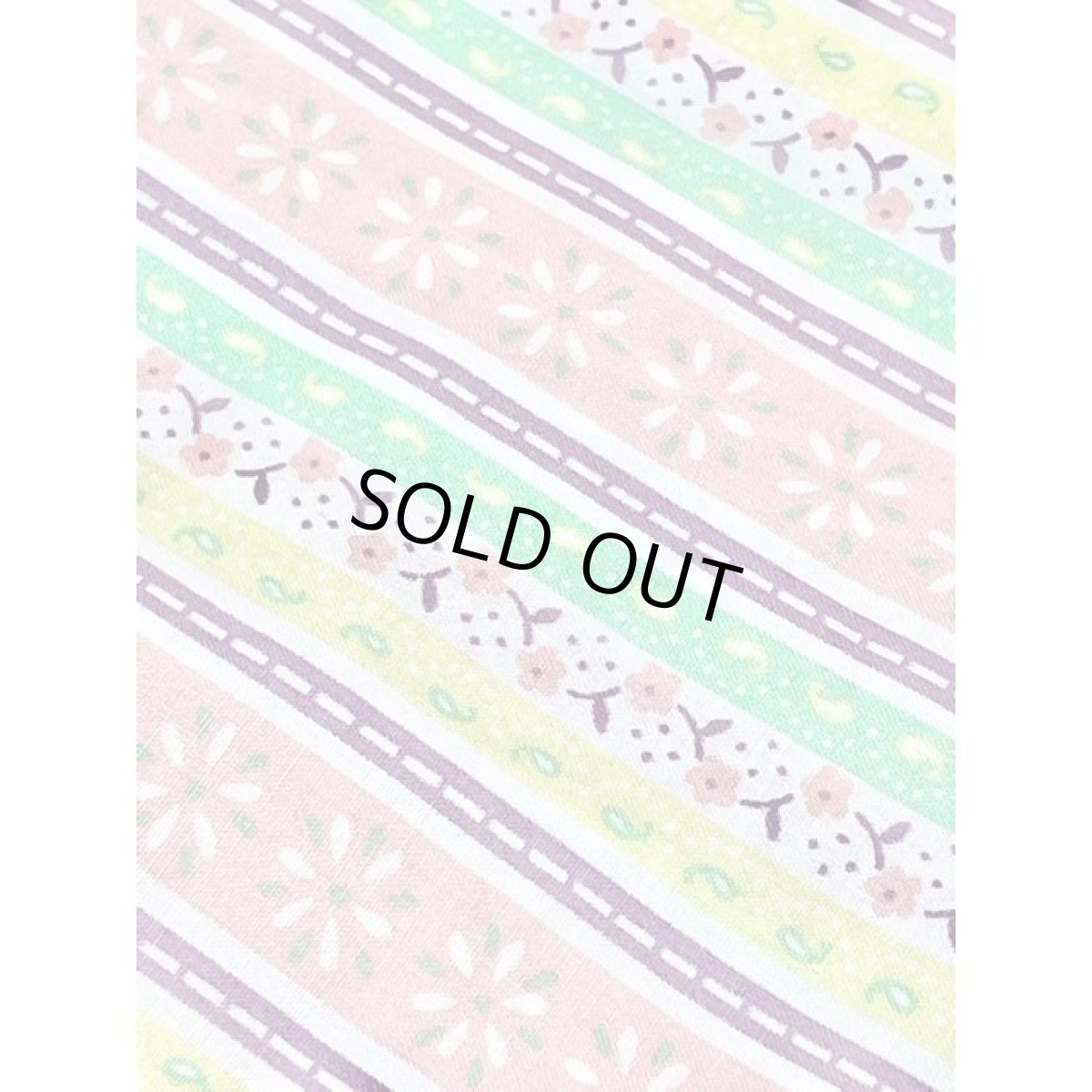 画像10: ストライプ 小花柄 ポップ 前開き レトロ USA古着 ヴィンテージスカート (10)