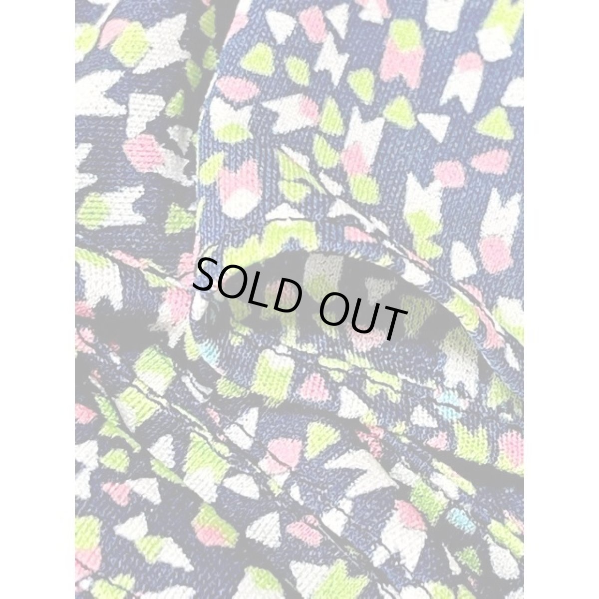 画像15: レトロワンピース グラデーションカラー リボン 70年代 半袖 古着 (15)