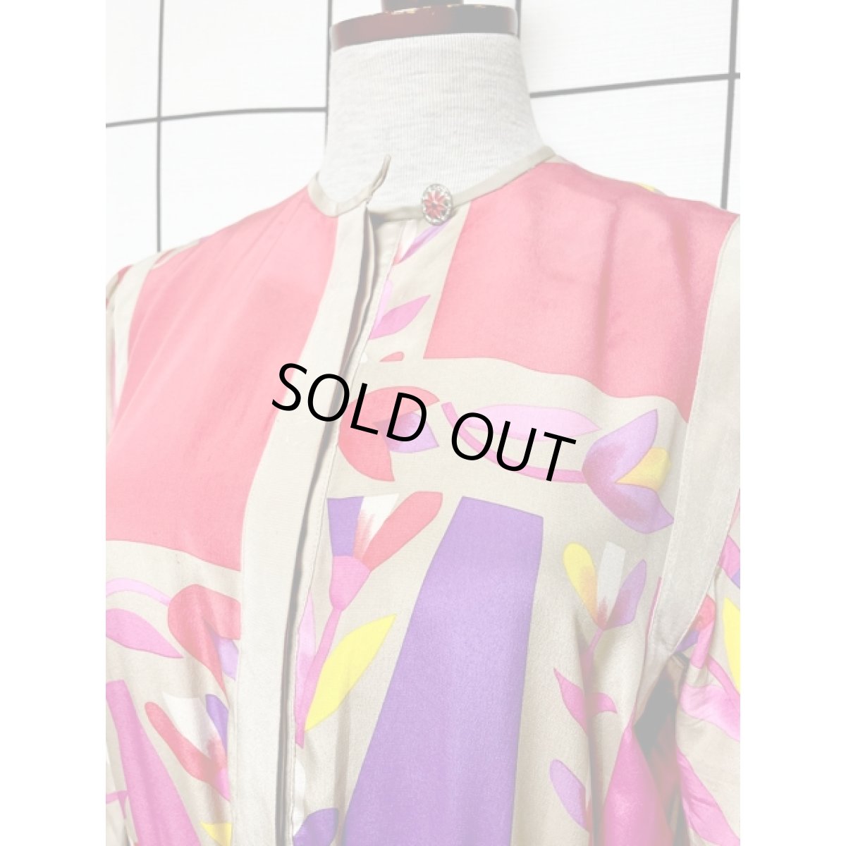 画像8: レトロポップ 長袖 レトロ USA古着 ヴィンテージワンピース【V8500】 (8)