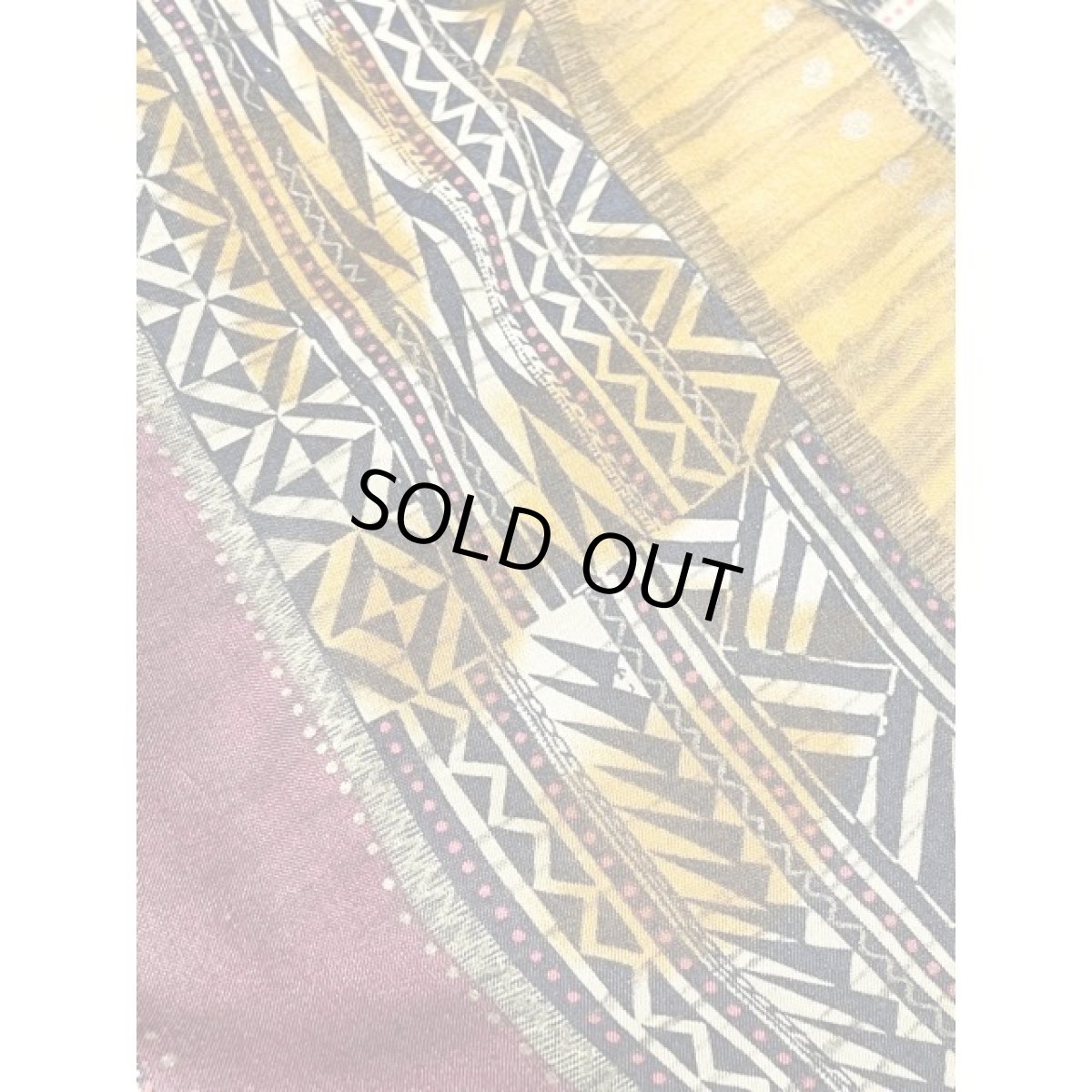 画像13: メキシコ製 エスニック柄 バックウエストリボン ノースリーブ レトロ 古着 ヴィンテージワンピース (13)