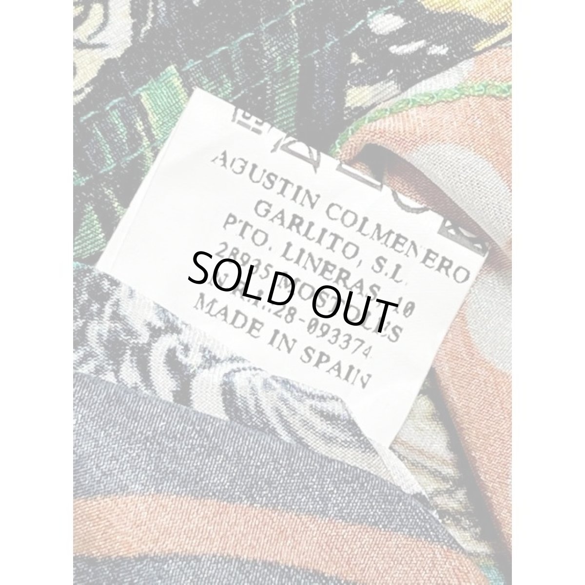 画像14: スペイン製 スカーフ柄 ドット フロントリボン プルオーバー ヨーロッパ古着 半袖 シャツ ヴィンテージブラウス (14)