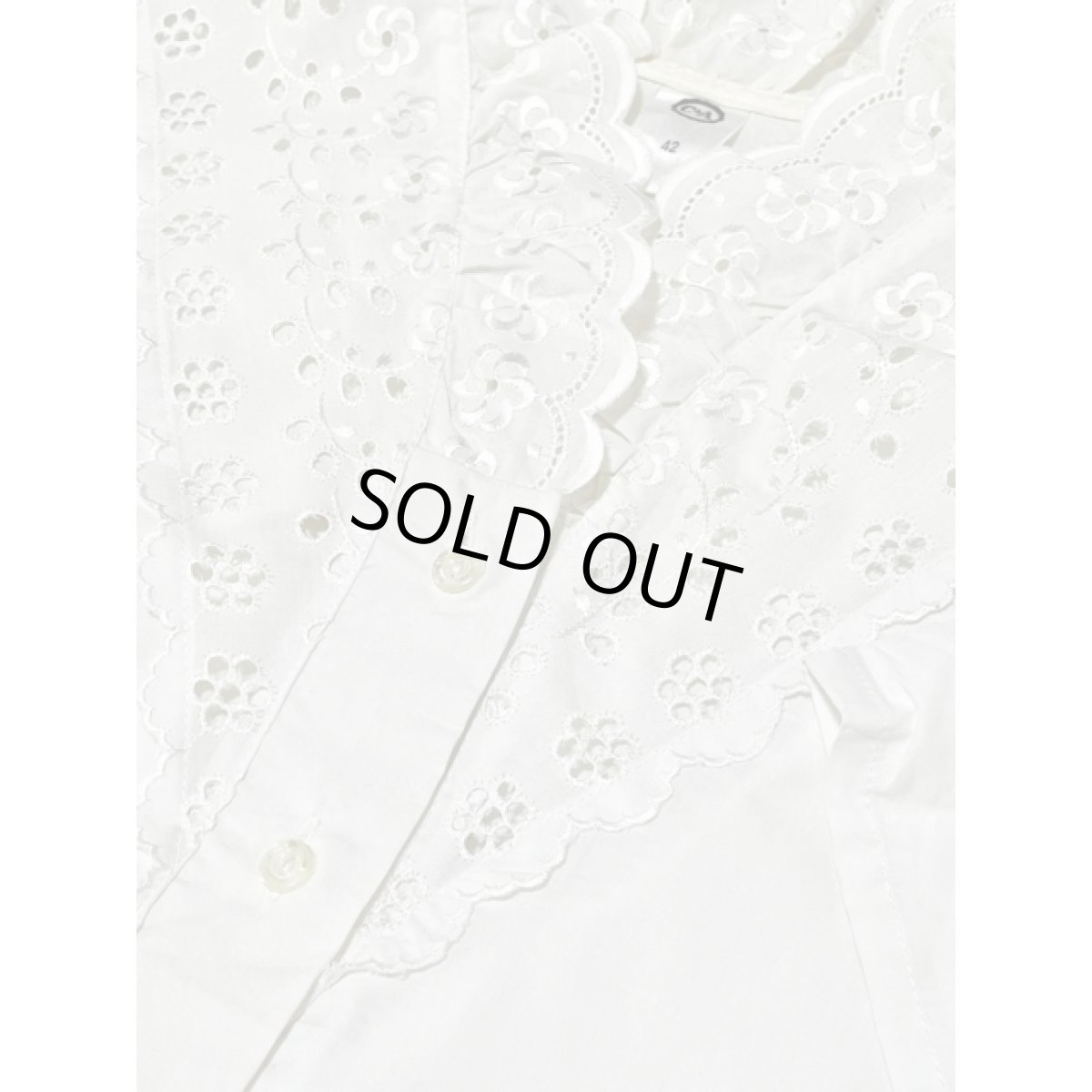 画像9: 刺繍入りレース ホワイト フリル襟 パフスリーブ クラシカル ディアンドル チロルブラウス ドイツ民族衣装 舞台 演奏会 フォークダンス オクトーバーフェスト (9)