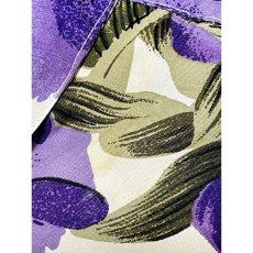 画像17: アメリカ古着 花柄 半袖 レトロ ヴィンテージワンピース パープル グリーン ホワイト【V8524】 (17)